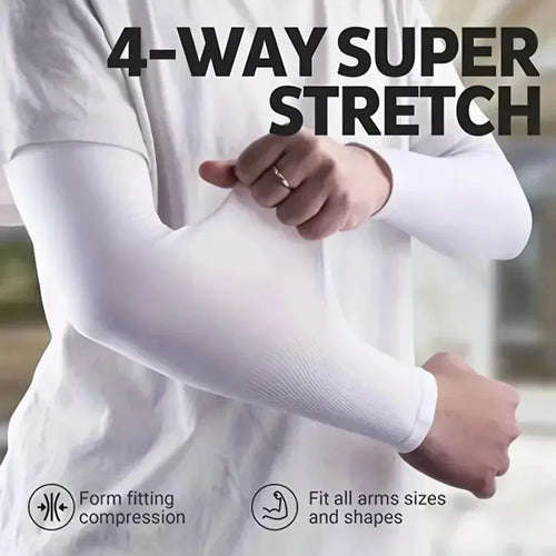 Breathable Sun Protection Sleeves - Cooling, UV Protection for Driving, Golfing, Fishing, Cycling, Hiking & Doing Sports